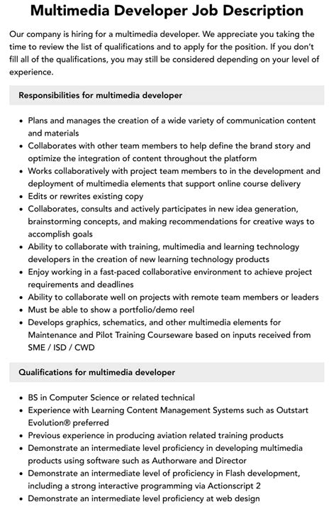 Image result for Multimedia Developer