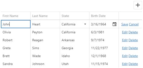 Image result for WebDataGrid UI Pattern Delete Edit