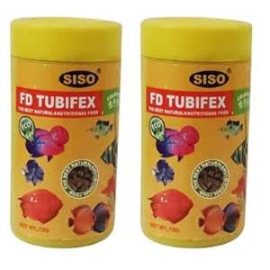 Freeze Dried Tubifex Worms Fish Food 12g (2 Bottles) - for All Type of ...