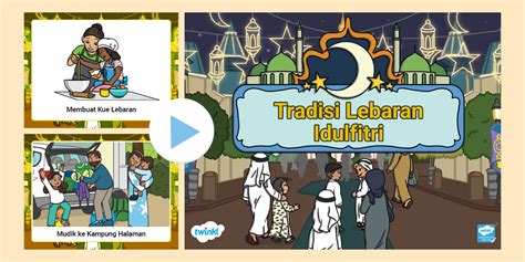 PowerPoint Gambar Tradisi Lebaran Idulfitri (teacher made)