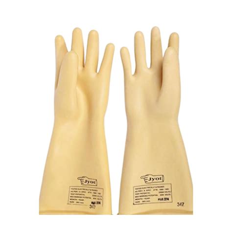 Aktion Safety Jyot 11 Kv Electrical Rubber Hand Gloves (White), Pack of ...