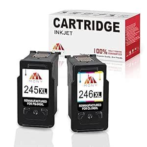 Mony Remanufactured Ink Cartridge for Canon PG-245 CL-246 XL (1 Black ...