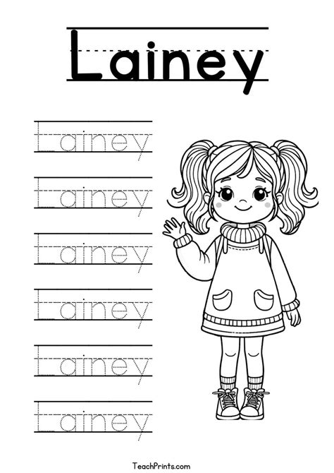 L Name Tracing Worksheets - 61 Names (Free & Printable) - Teach Prints