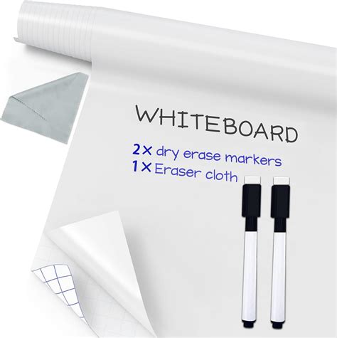 Amazon.com: Magic Whiteboard Sheets Stick on Wall - A2 Static & Portable White Board - Small ...