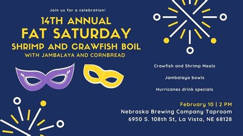 14th Annual Fat Saturday Crawfish and Shrimp Boil, Nebraska Brewing ...