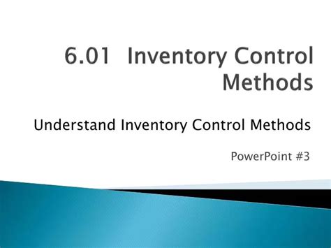 Inventory Control Methods 的图像结果