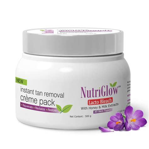 Nutriglow Lacto Bleach Tan Removal Creme Pack With Honey & Milk ...