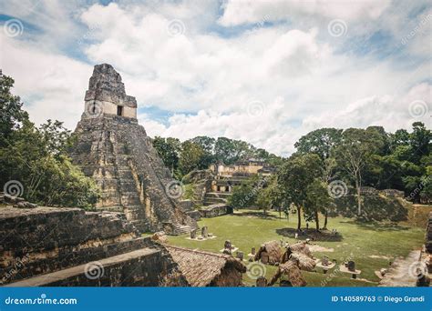 Mayan Temple I at Tikal National Park - Guatemala Stock Image - Image ...