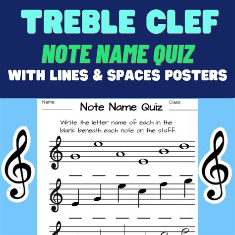 Treble Clef Note Name Quiz | Made By Teachers