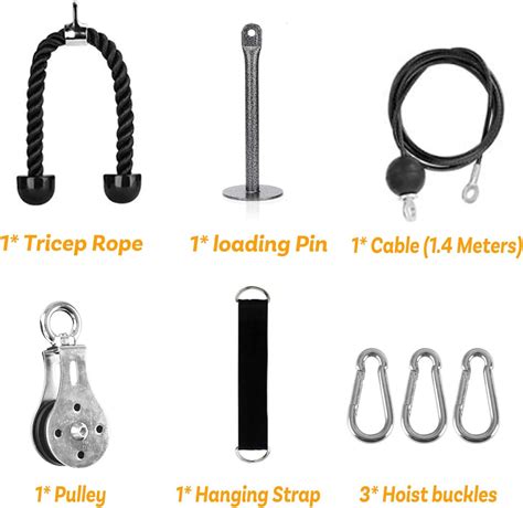 Buy omotor Pulley Cable Machine System with Loading Pin Triceps Strap ...