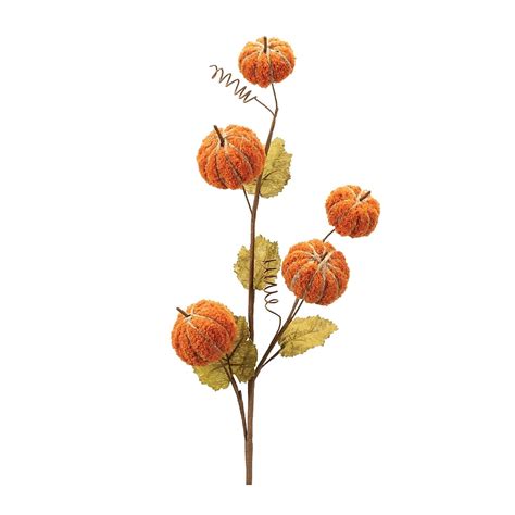 Melrose International Pumpkin Spray (Set of 2) 25.5H Polyester/Foam in ...