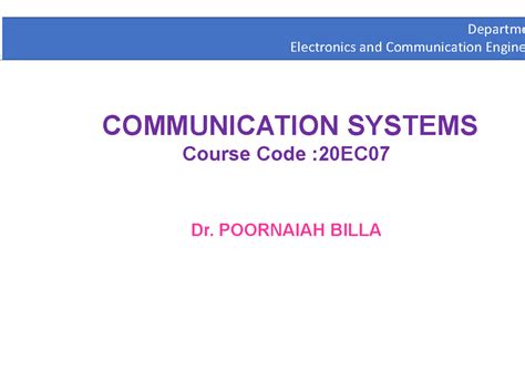 AC-UNIT-III: Angle Modulation in Communication Systems (20EC07) - Studocu