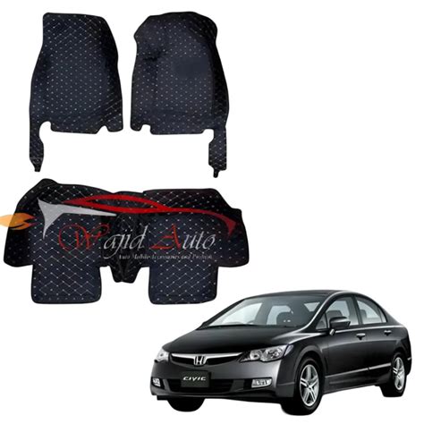 Honda Civic Reborn 7D Floor Mats Black | Buy Online In Pakistan