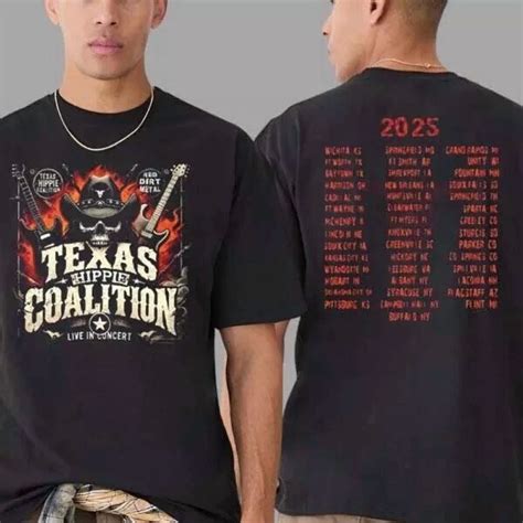 Texas Hippie Coalition Live In Concert Merch Tour 2025 Tee, Texas ...