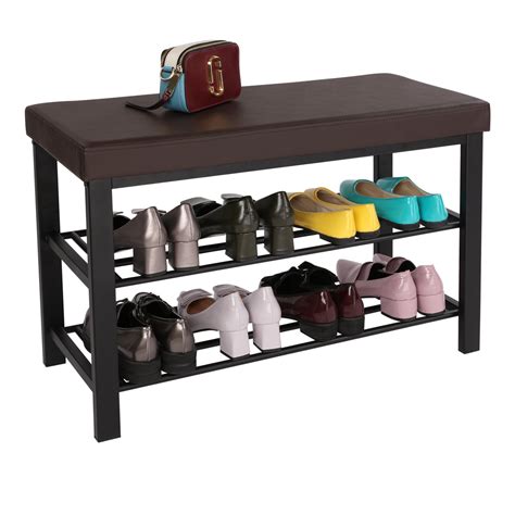 Songmics Shoe Bench 3 Tier Shoe Rack For Entryway Storage | Desertcart ...
