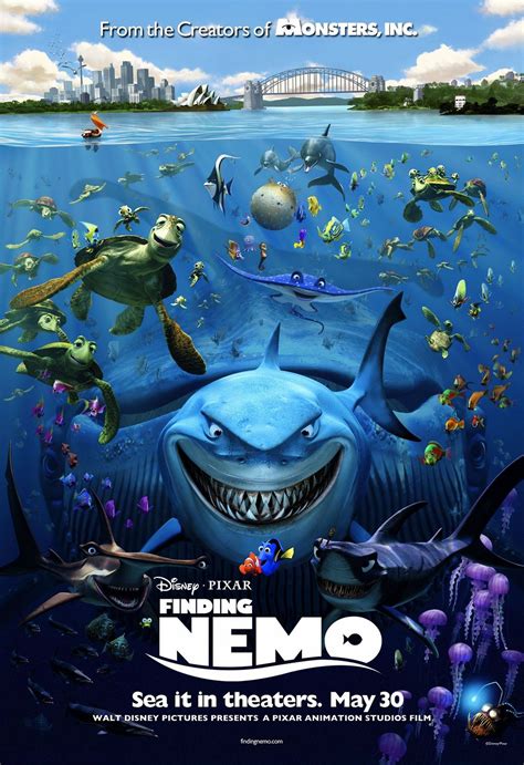 Finding Nemo (#4 of 9): Extra Large Movie Poster Image - IMP Awards