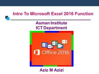 Image result for Datos Excel 2016 Function