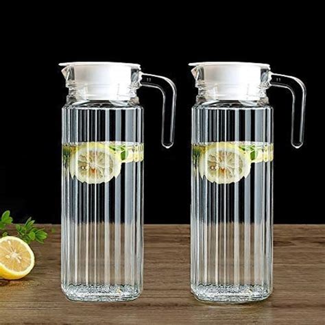 LUMINARC 0.5 L Water Quadro Jug with Lid, 500ml Jug (Glass) : Amazon.in ...