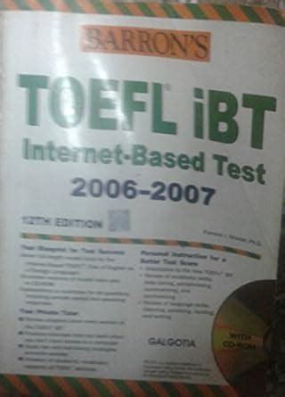 Barron's Toefl Ibt Internet-based Test,12/ed,2010 (b/cd-rom) : Amazon ...