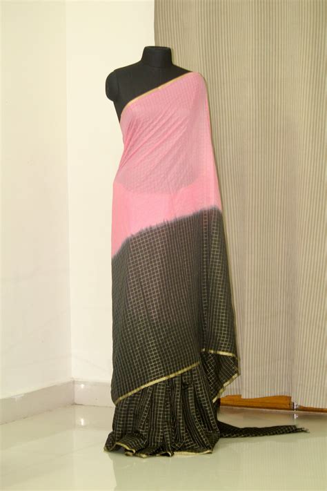 Silk zari checks saree – Akrithi