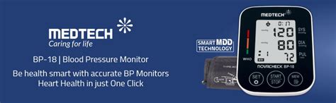 Medtech BP18 Portable Automatic Digital Blood Pressure Monitor Machine ...