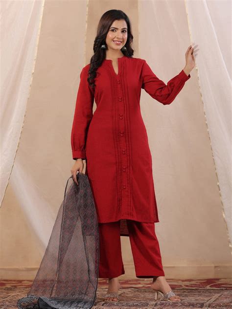 Women Pure Cotton kurta Set with Orgenza Dupatta – Sanskruti Homes