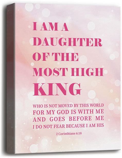 Buy Canvas Wall Art 2 Corinthians 6:18- I Am the Daughter of A King ...