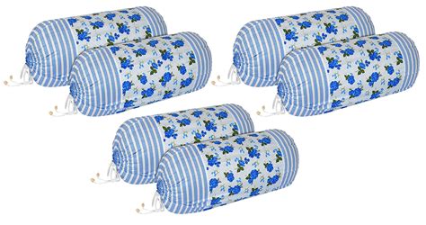 Set of 6 Flower Design Soft & Smooth Cotton Bolster Cover 16 x 30 inch ...