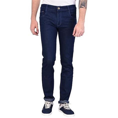 STUDIO NEXX Men's Basics Raw Blue Regular Fit Jeans|Stretchable Mid ...