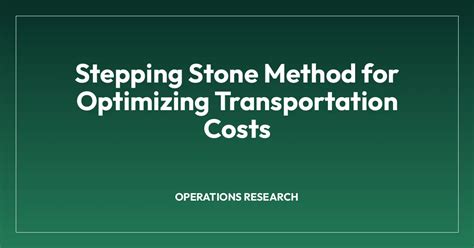 Stepping Stone Method Examples 的图像结果