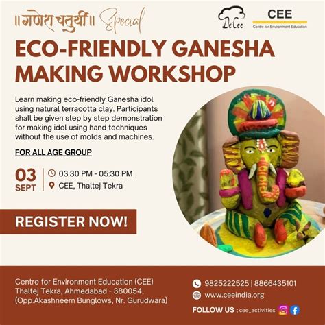 Eco-friendly Ganesha making workshop, Paryavaran Edutech, Centre for ...