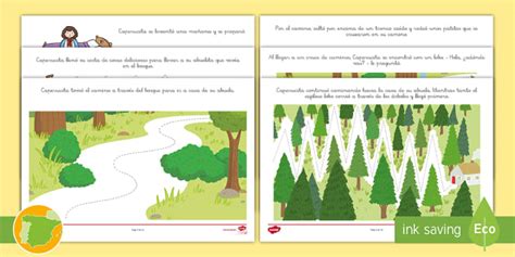 Fichas de motricidad fina: Caperucita Roja
