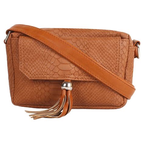 Lychee bags Women Pu Snake Finish Tan Sling Bag : Amazon.in: Fashion