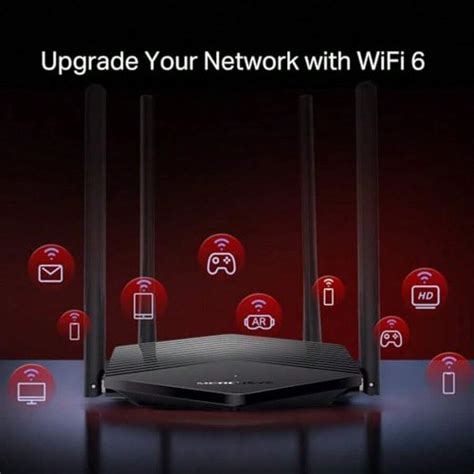 MERCU Router WiFi 6 AX1500Mbps Gigabit Ethernet Ports Overall Security ...