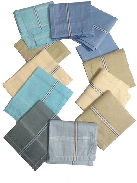 Buy Navkar Crafts ? Mens Multicolor Cotton Handkerchief Pack of 12 at ...