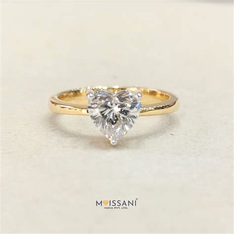 Lab Grown Diamond Solitaire Heart Shape Ring- LG0029