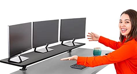 Stand Steady 55" Clamp-on Desk Shelf - Extra Large Surface Supports 3 ...