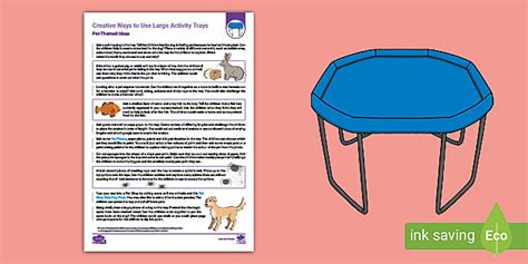 EYFS Creative Ways to Use Large Activity Trays: Pets