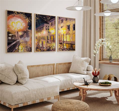 Buy Night in paris Set of Three Paintings Online at Best Price ...