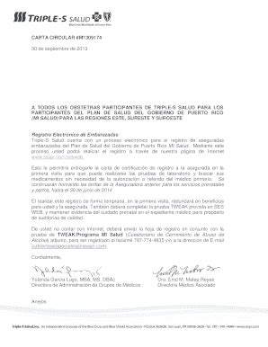 Completable En línea CARTA CIRCULAR #M1309174 30 de septiembre de 2013 ...