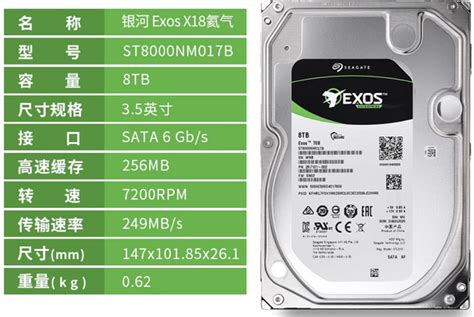 希捷 企业级硬盘,4TB 256MB 7200RPM SATA接口 希捷银河Exos 7E10系列, ST4000NM000B【多少钱 规格 ...