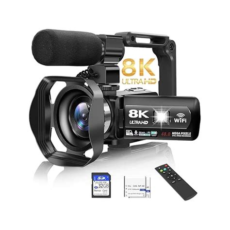 Buy LEQTRONIQ 8K Video Camera with 48MP Resolution, IR Night Vision ...