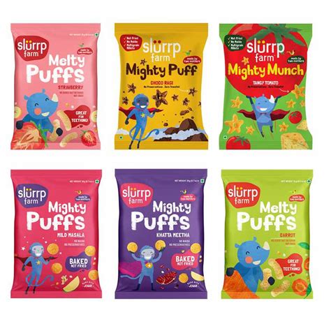 Slurrp Farm Teething Millet Puffs in Strawberry Flavour for Small Children