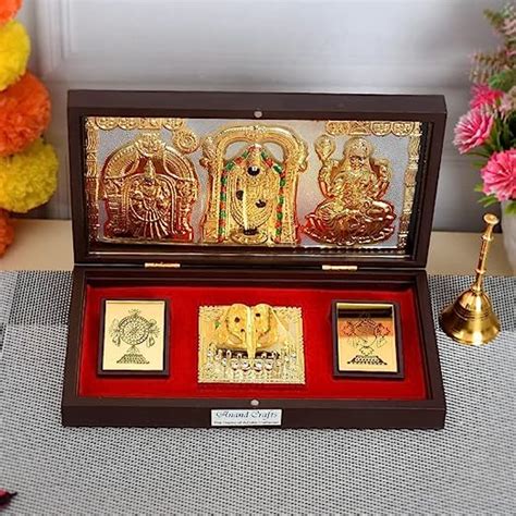 Buy AC ANAND CRAFTS Gold Plated Tirupati Balaji and Padmavathi Lakshmi ...