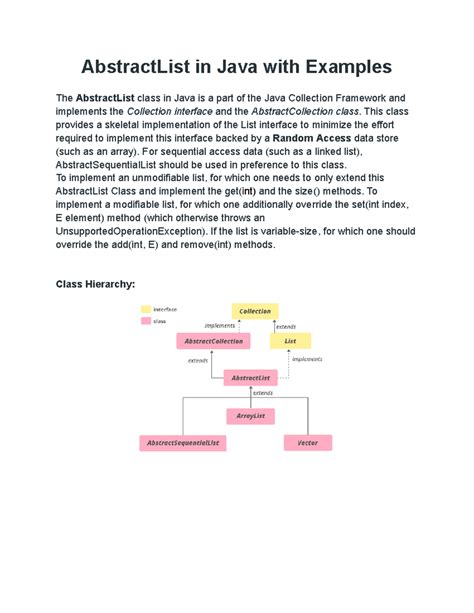 Abstract List in Java with Examples - AbstractList in Java with ...