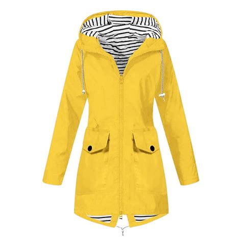 Women's Waterproof Hiking Jacket Rain Jacket Lightweight Raincoat ...