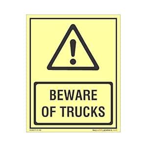 buysafetyposters.com - Beware of Trucks Caution Sign - Premium Quality ...