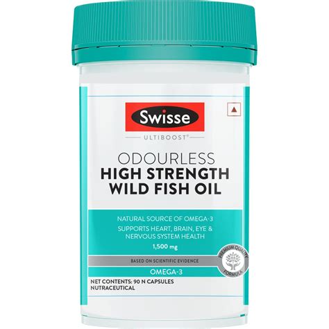 Swisse Fish Oil with 1500mg Omega 3 (Highest Fish Oil Concentrate In ...