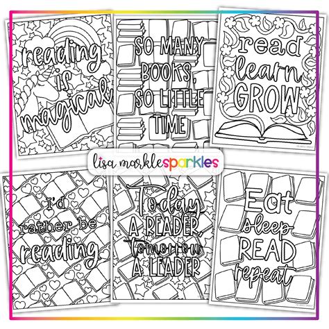 Reading Coloring Pages