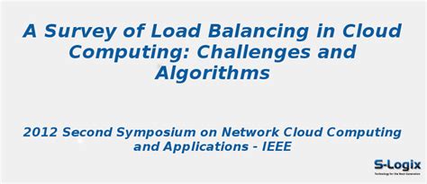 A Survey of Load Balancing in Cloud Computing: Challenges | S-Logix
